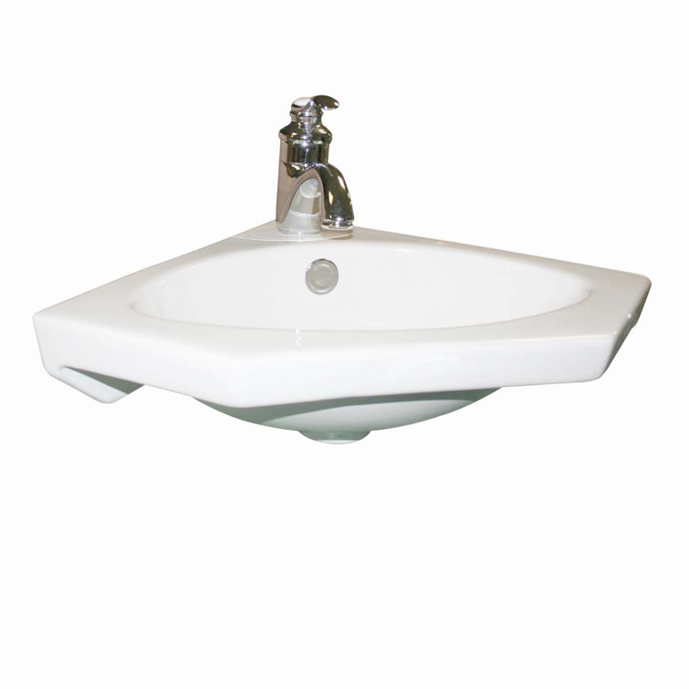 The Renovators Supply Inc. Vitreous China 24" Corner Bathroom Sink and
